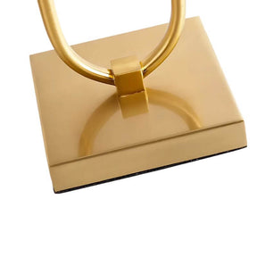 Abajur Dourado Cúpula Branca Moderno - Cleam