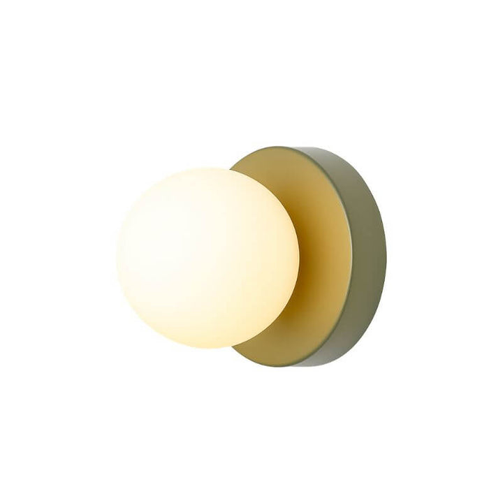 luminára de parede para quarto na cor verde acessa