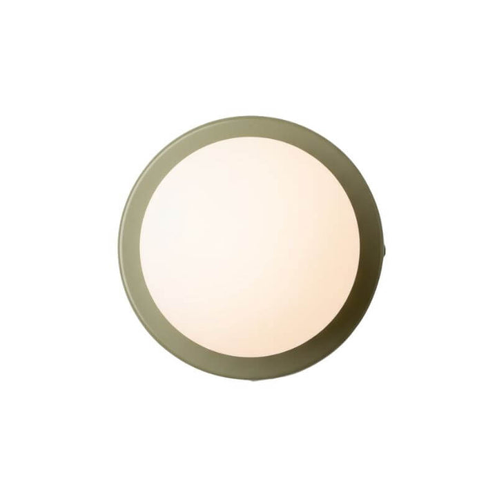 luminára de parede para quarto na cor verde de frente