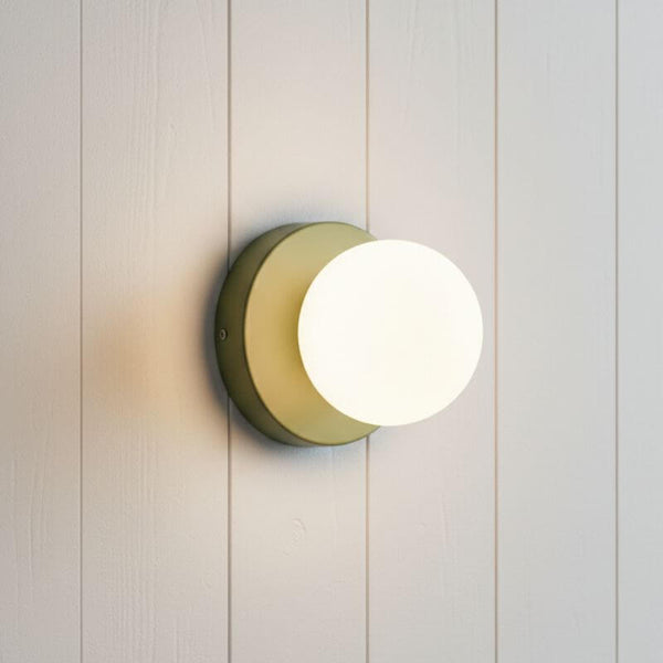 luminára de parede para quarto na cor verde