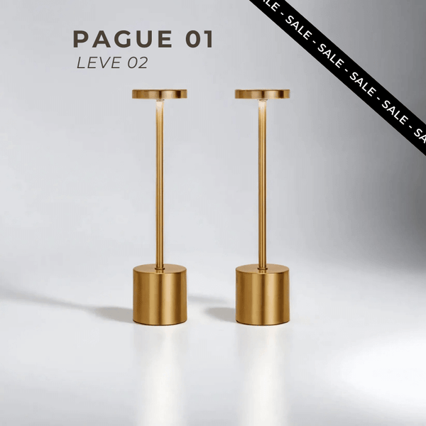 Luminária de Mesa Metal Dourado Luz LED - Lumi Dorée