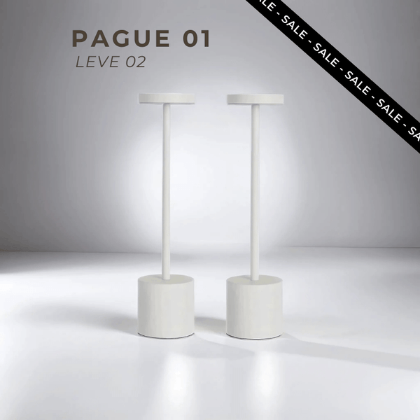 Luminária de Mesa Metal Branca Luz LED Lumi Dorée