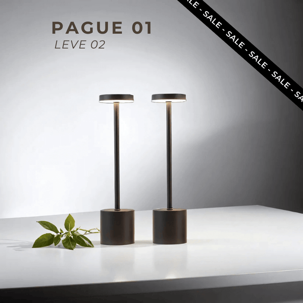Luminária de Mesa Metal Preto Luz LED Lumi Dorée