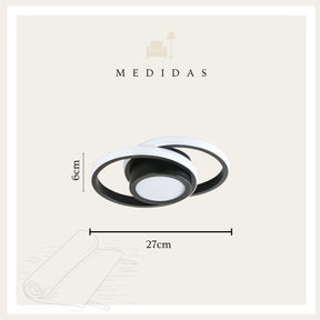 Luminária De Teto Modelo Plafon Círculos Black