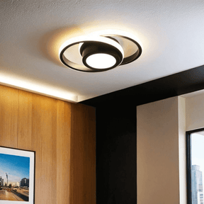 Luminária De Teto Modelo Plafon Círculos Black