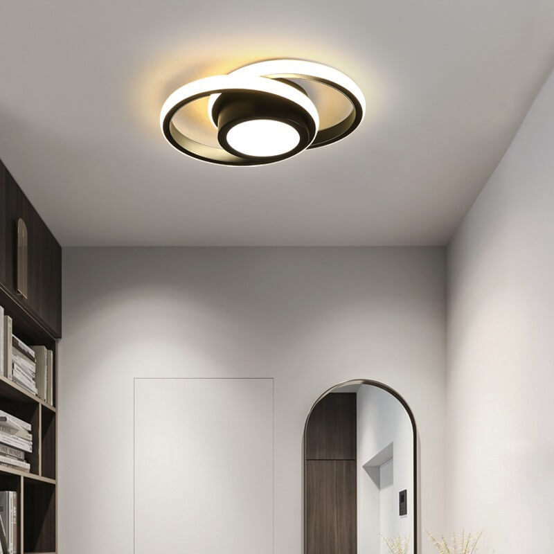 Luminária De Teto Modelo Plafon Círculos Black
