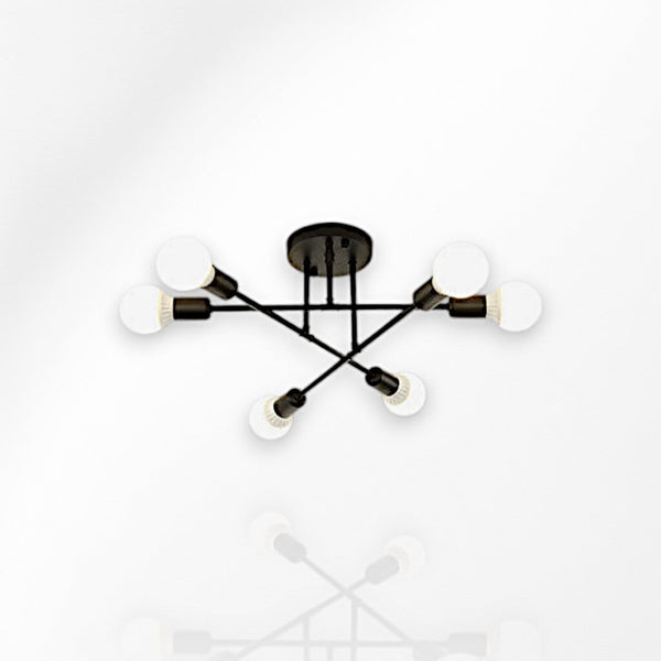 Luminária de Teto  Lustre Quarto Minimalista Black Wol