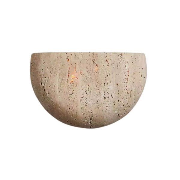 Luminária de Parede - Lua Pedra Travertino Alloy